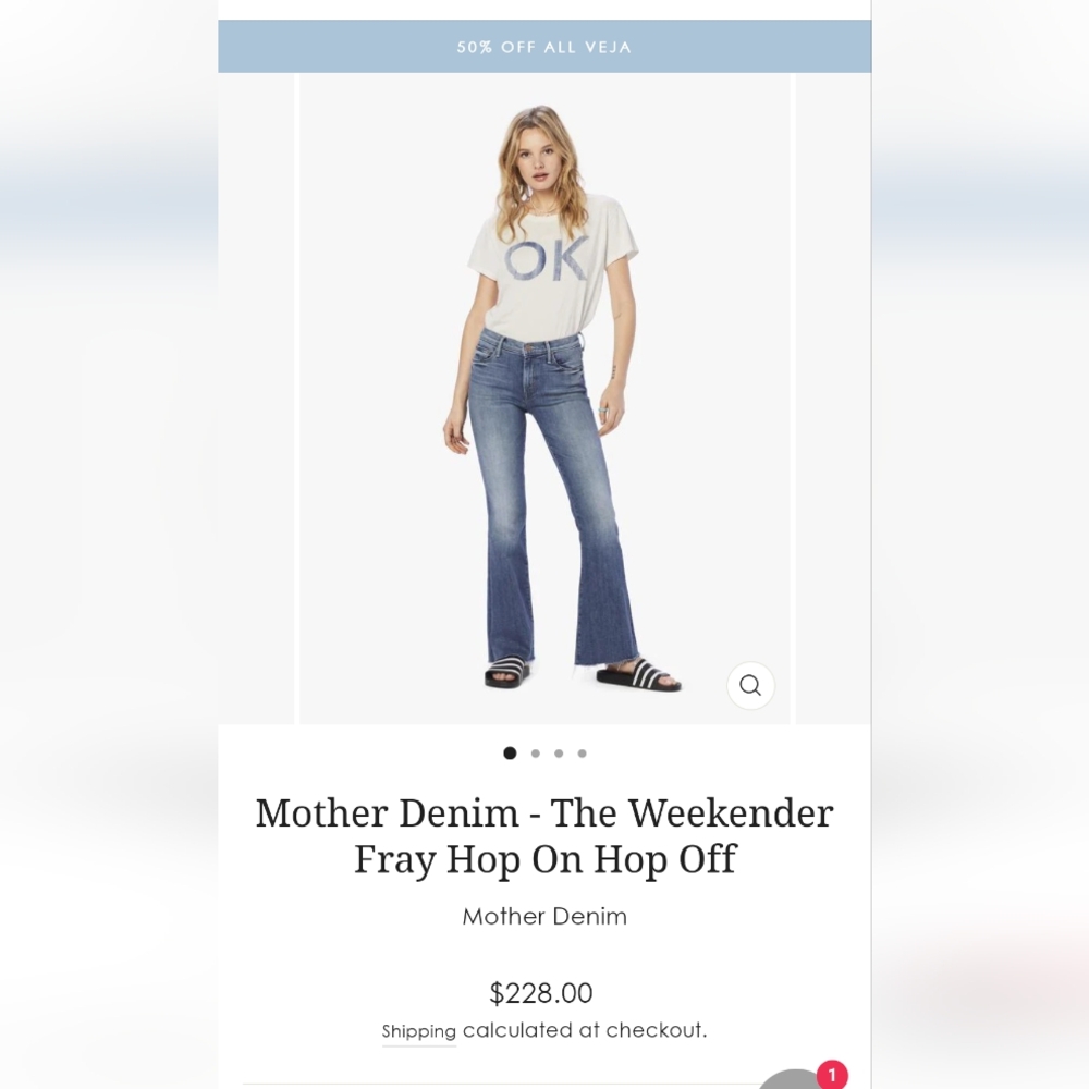 Mother The Weeknd Fray Crop Hop On Hop Off size 25 vguc